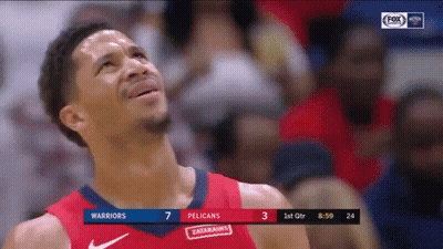 Basketball Game Between Warriors And Pelicans GIF