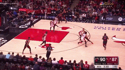 Basketball Game Bulls Leading 87 To 90 Chicago GIF