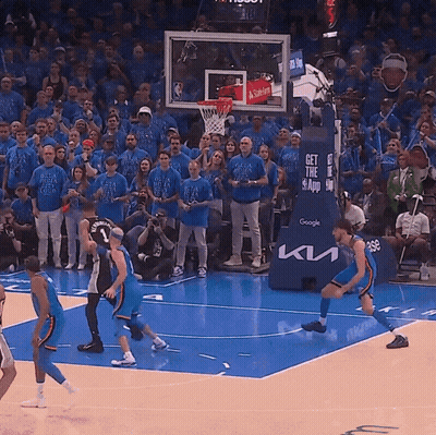 Basketball Game Crowd Blue NBA World Champions Shirts GIF