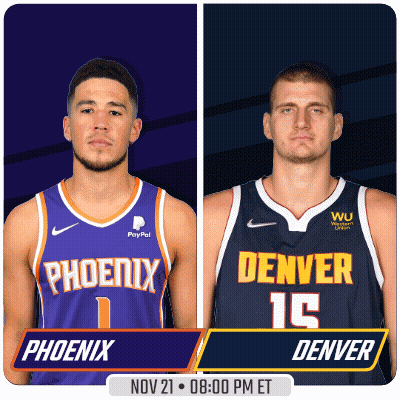 Basketball Game Flyer Phoenix Vs Denver GIF