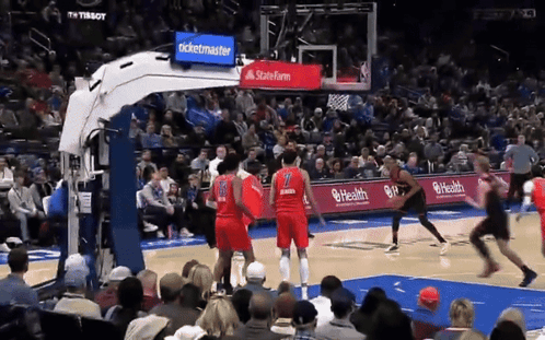 Basketball Game In Front Of Crowd GIF