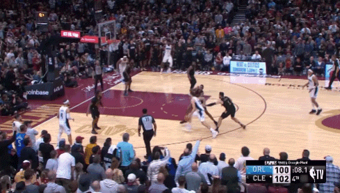 Basketball Game In Front Of Crowd GIF