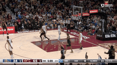 Basketball Game In Front Of Crowd GIF