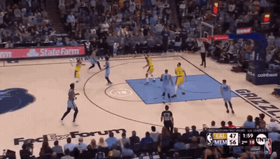 Basketball Game In Front Of FedEx Forum GIF