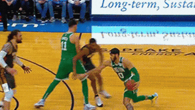 Basketball Game In Front Of Long-Term Sustainable Sign GIF