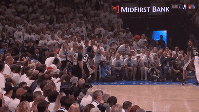 Basketball Game In Front Of Midfirst Bank Ad GIF