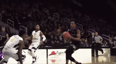 Basketball Game In Front Of Pizza Hut GIF