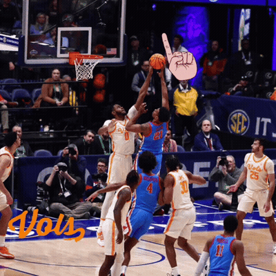 Basketball Game In Front Of SEC Sign GIF