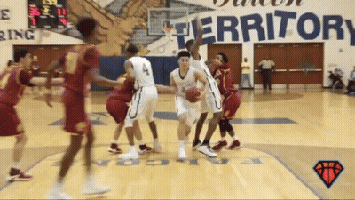 Basketball Game In Front Of Territory Sign GIF