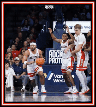 Basketball Game In Front Of Van West Banner GIF