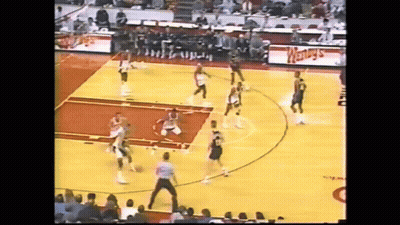 Basketball Game In Front Of Wendy's GIF