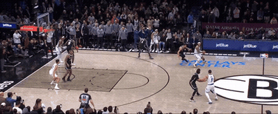 Basketball Game In Stadium With JetBlue Ads GIF