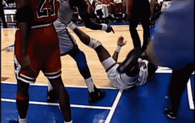 Basketball Game In Stadium With Kick It JP Ad GIF