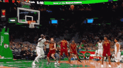 Basketball Game In Stadium With Scoreboard 5:52 GIF