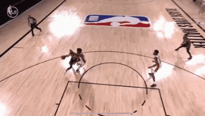 Basketball Game On Black Lives Matter Court GIF