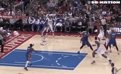 Basketball Game On Clippers Court GIF