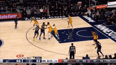 Basketball Game On Court Saying Minnesota GIF