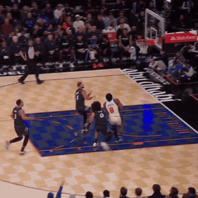 Basketball Game On Court With Gatorade Ad GIF