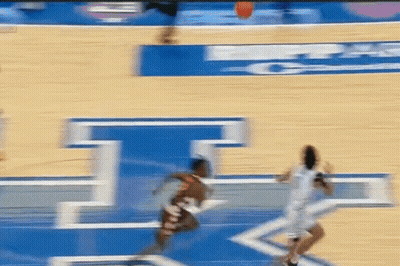 Basketball Game On Court With Letter T GIF