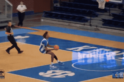 Basketball Game On Court With Letters SNP GIF