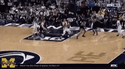 Basketball Game On Court With M GIF