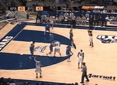 Basketball Game On Court With Marriott GIF