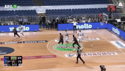 Basketball Game On Court With Molte Ads GIF