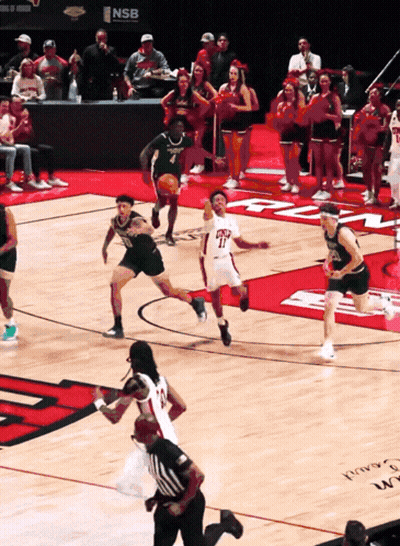 Basketball Game On Court With NSB Logo GIF
