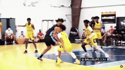 Basketball Game On Court With Players GIF