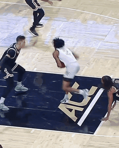Basketball Game On Court With UC Logo GIF