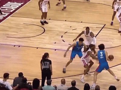 Basketball Game On League Court GIF