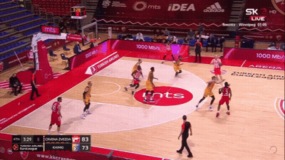 Basketball Game On MTS And Adidas Court GIF