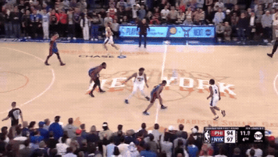 Basketball Game On New York Court GIF