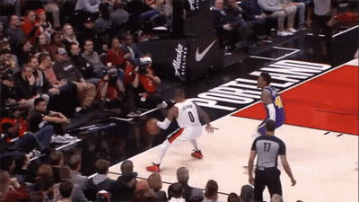 Basketball Game On Portland Court GIF