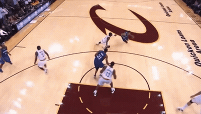 Basketball Game On Quicken Loans Court GIF