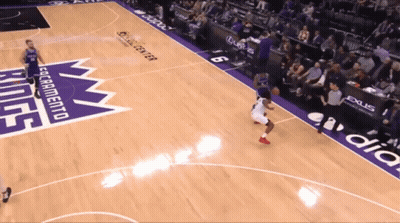 Basketball Game On Sacramento Kings Court GIF