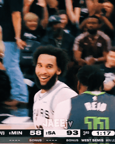 Basketball Game On TV With Score 93 To 58 GIF