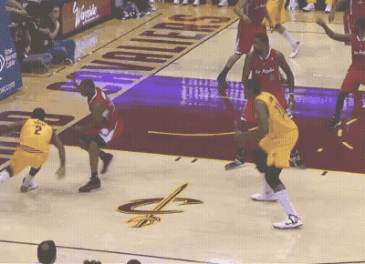 Basketball Game On Warriors Court GIF