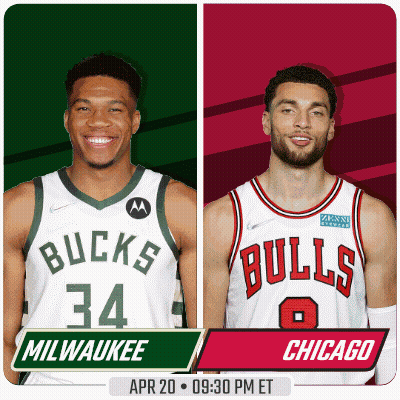 Basketball Game Poster Bucks Vs Bulls GIF