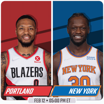 Basketball Game Poster Portland Vs New York GIF