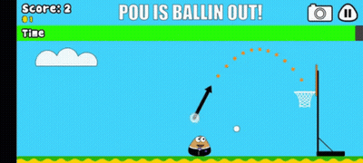 Basketball Game Pou Is Ballin Out GIF
