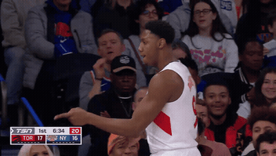 Basketball Game Raptors Vs Knicks GIF