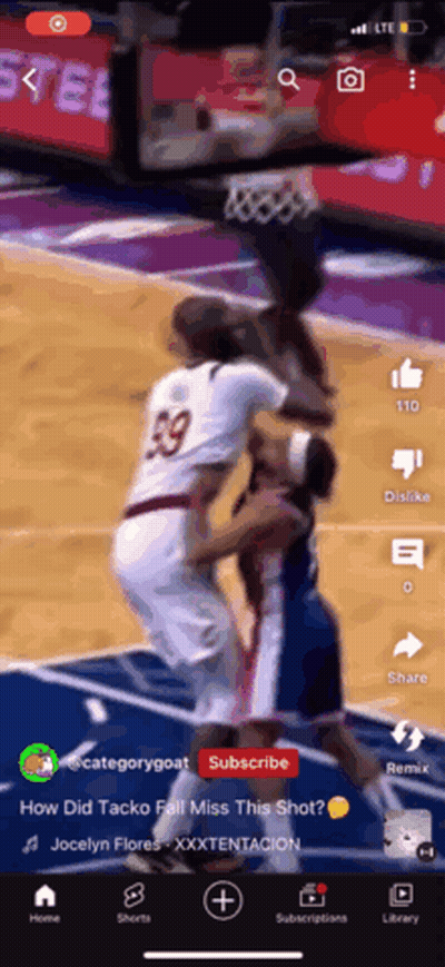 Basketball Game Screenshot With Subscribe Button GIF