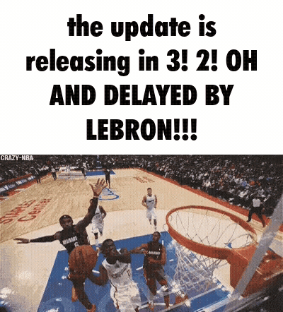 Basketball Game Update Delayed By LeBron GIF