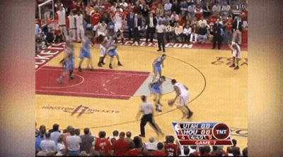 Basketball Game Utah Rockets Vs Houston Rockets GIF