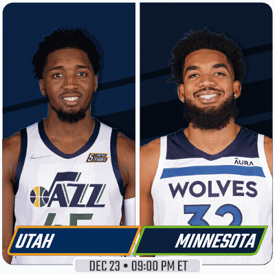 Basketball Game Utah Vs Minnesota Dec 23 9:00 PM ET GIF