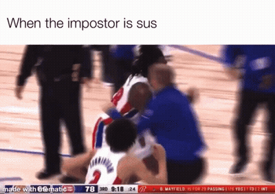 Basketball Game When The Impostor Is Sus GIF