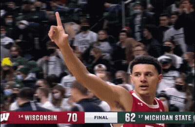 Basketball Game Wisconsin Vs Michigan State GIF