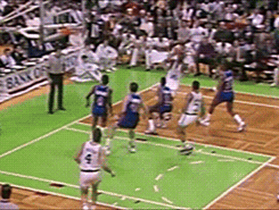 Basketball Game With Bank Of America Banner GIF