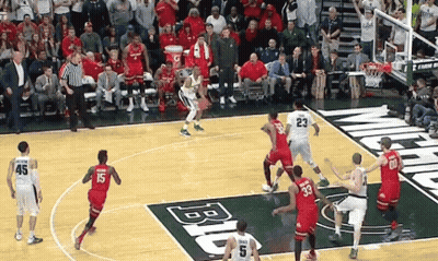 Basketball Game With Buckeyes Banner GIF